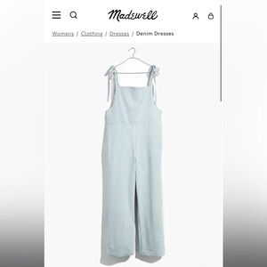 Madewell Blue and White Striped Jumpsuit